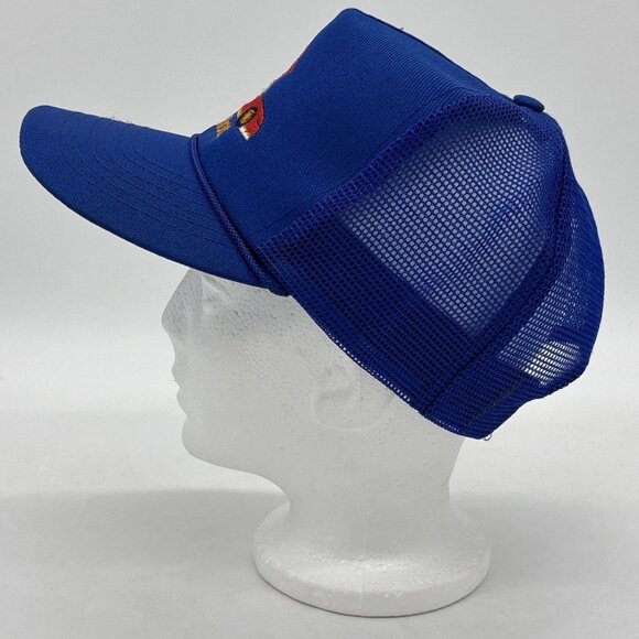 Vintage Bill Elliott NASCAR Coors Snapback Trucker Hat Cap Blue Adjustable Mesh - Picture 6 of 9